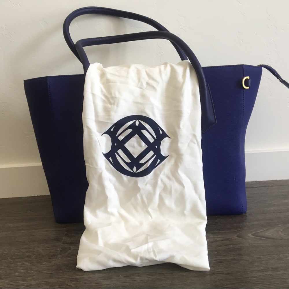 Dagne Dover “the tote” in linen (Dagne Blue)